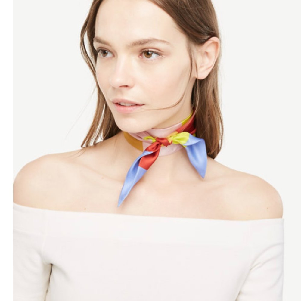 Ann Taylor Color Block Neck Scarf - Picture 5 of 5